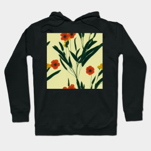 Beautiful Stylized Red Flowers, for all those who love nature #203 Hoodie